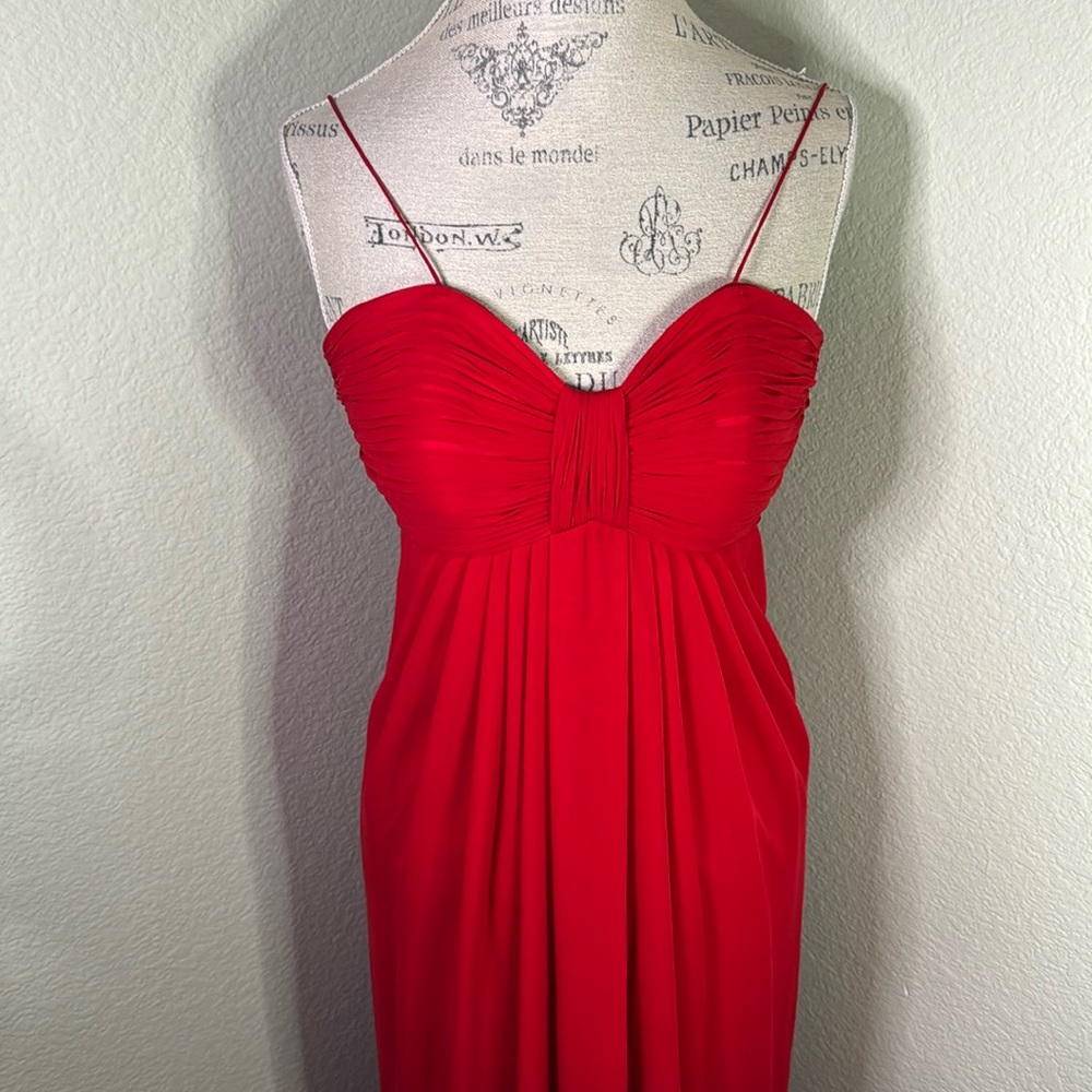 AJ Bari Red Pleated Dress